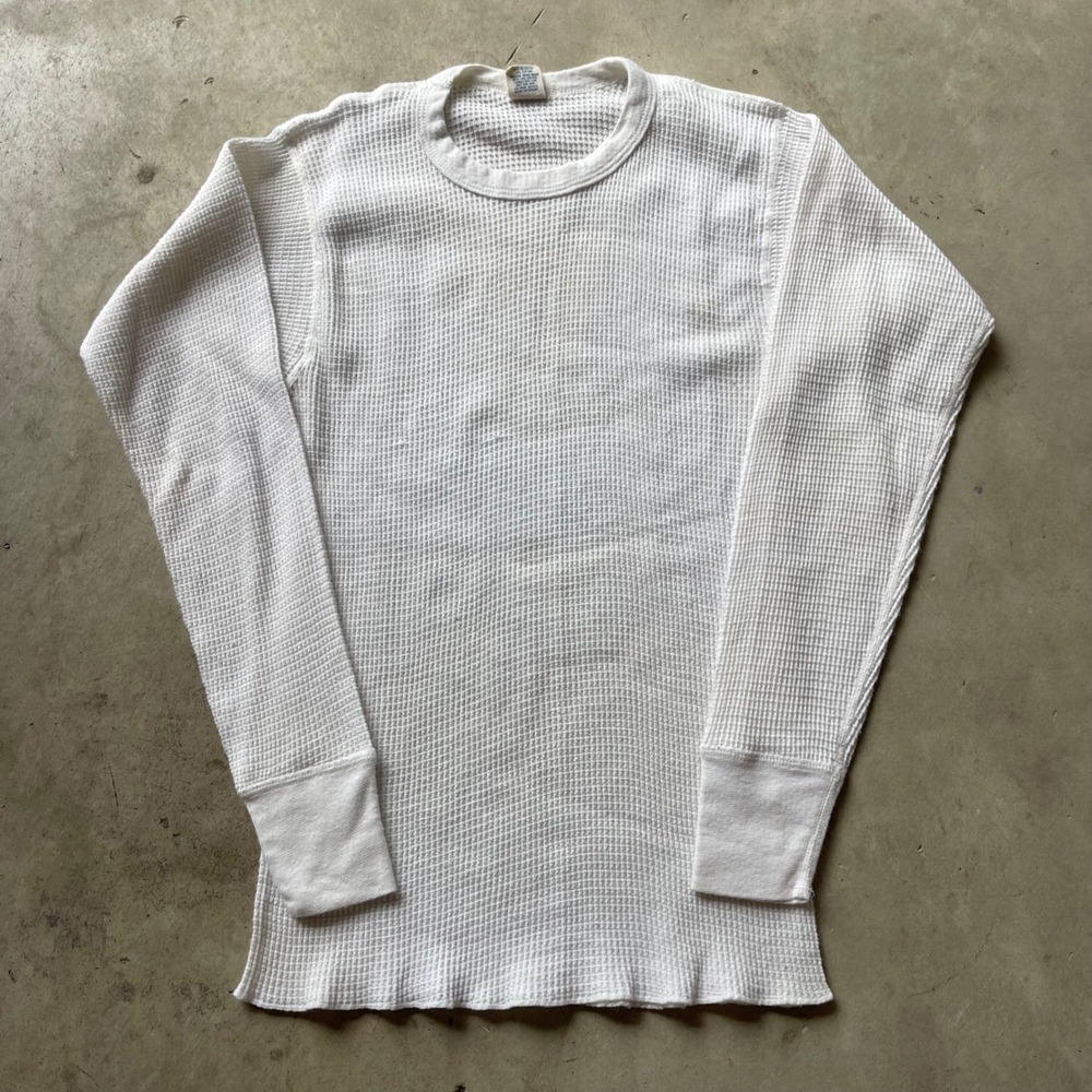 Vintage Northwest Territory Thermal Shirt XL White‎ Waffle Knit Made in USA Mens